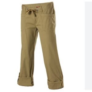 The North Face Women's Khaki Tech Wear Noble Stretch Roll Up Pant Size 14